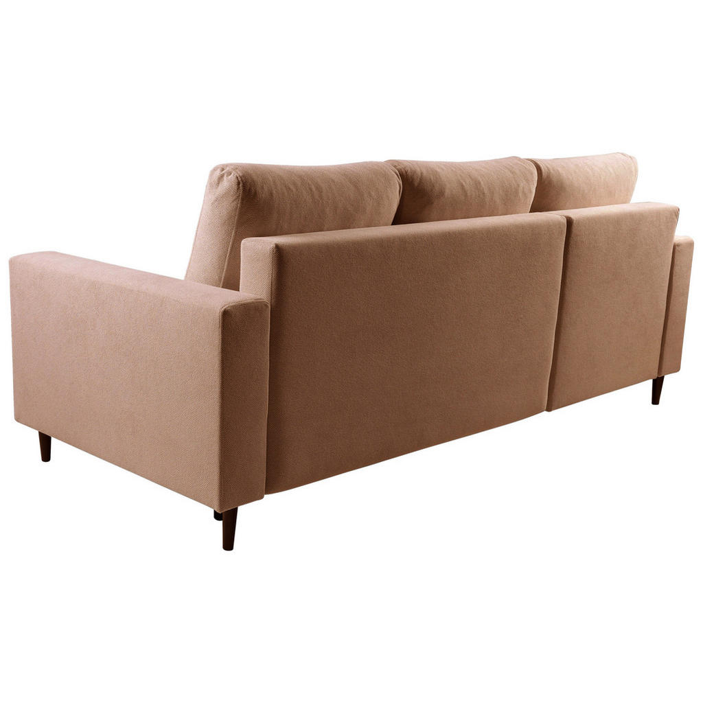 Thumbnail - Mid.you Ecksofa, Braun, Textil, Buche, Hartholz, 3-Sitzer, Füllung: Polyurethan (Pur), Silikon, Ottomane links, L-Form, ...