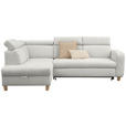 ECKSOFA inkl. Funktionen Grau Samt  - Grau, Design, Holz/Textil (206/261cm) - Venda