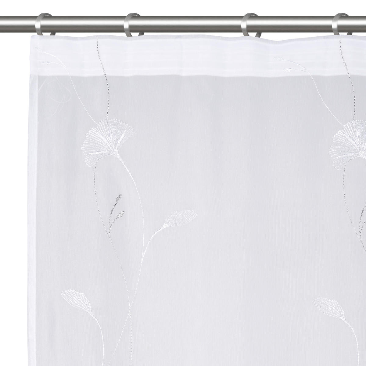 FERTIGSTORE  halbtransparent  450/175 cm   - Weiß/Grau, Natur, Textil (450/175cm) - Esposa