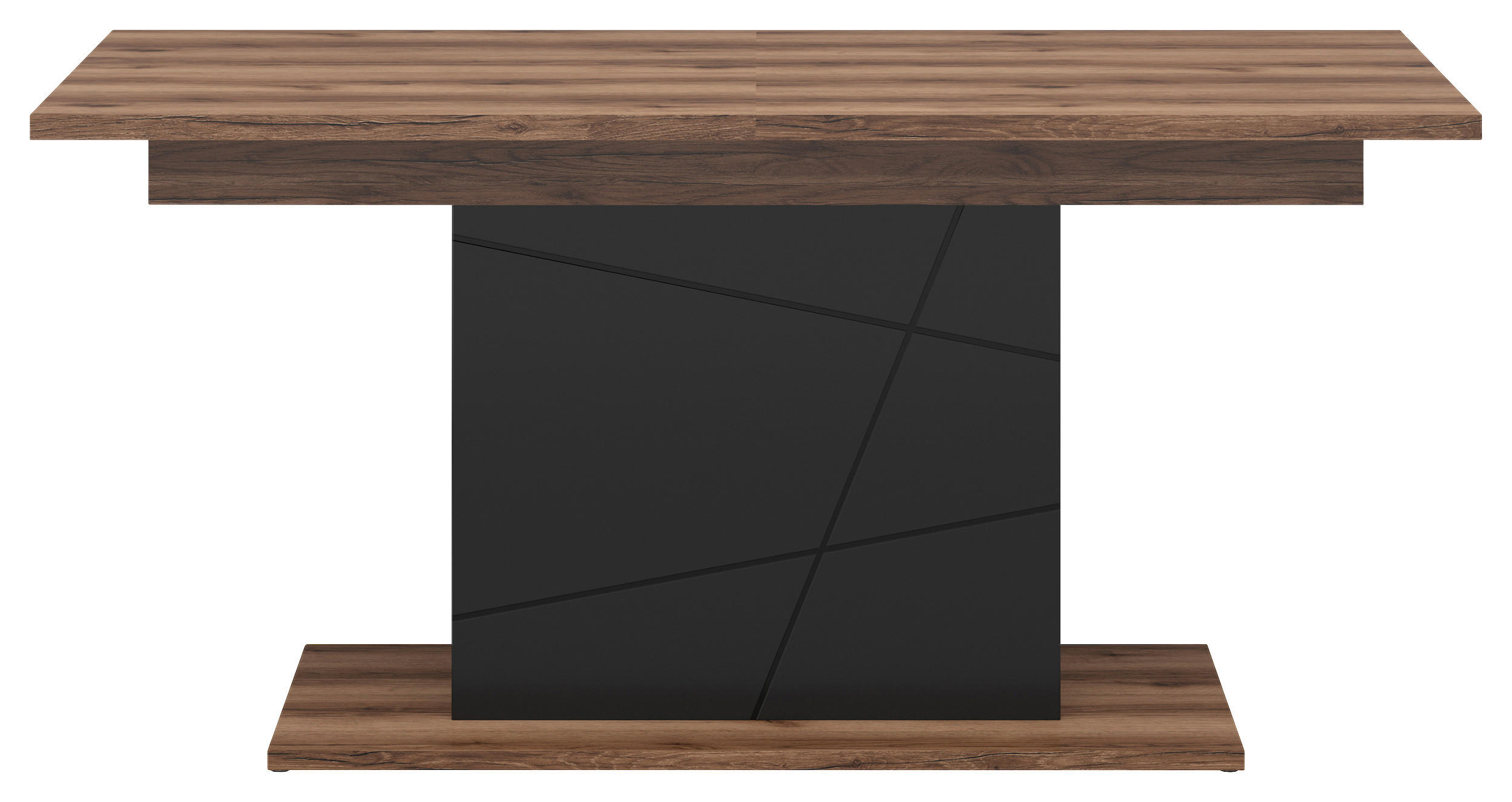 JÍDELNÍ STŮL, černá, barvy dubu, 160/90/76 cm - černá/barvy dubu, Design, kompozitní dřevo (160/90/76cm)