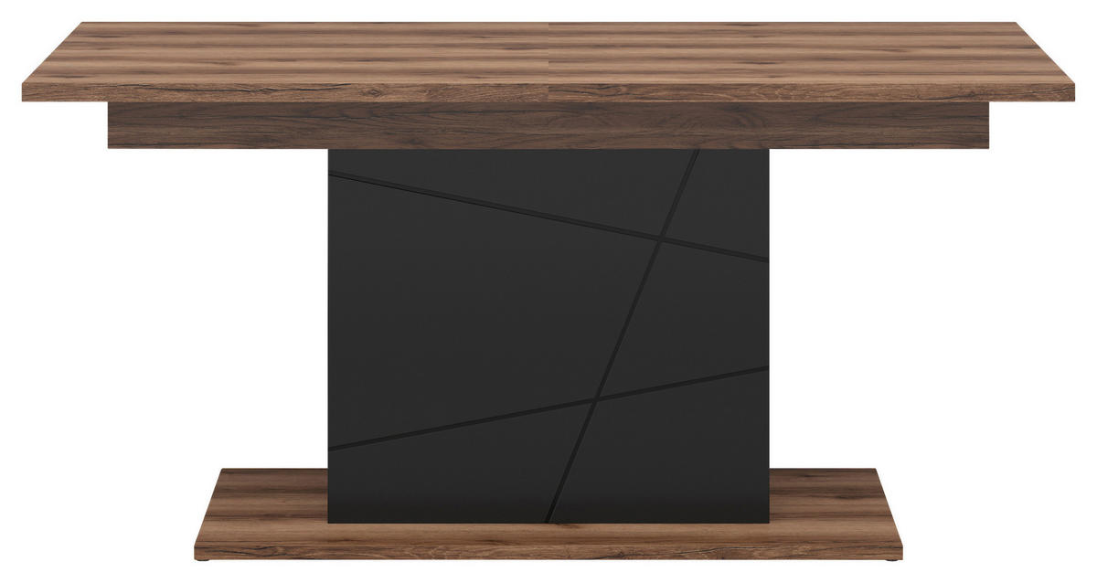 JÍDELNÍ STŮL, černá, barvy dubu, 160/90/76 cm - černá/barvy dubu, Design, kompozitní dřevo (160/90/76cm)