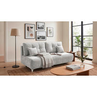 SCHLAFSOFA ELISA Webstoff Silberfarben  inkl. Bettkasten  - Kaschmir/Silberfarben, MODERN, Kunststoff/Textil (215/96/106cm) - MID.YOU
