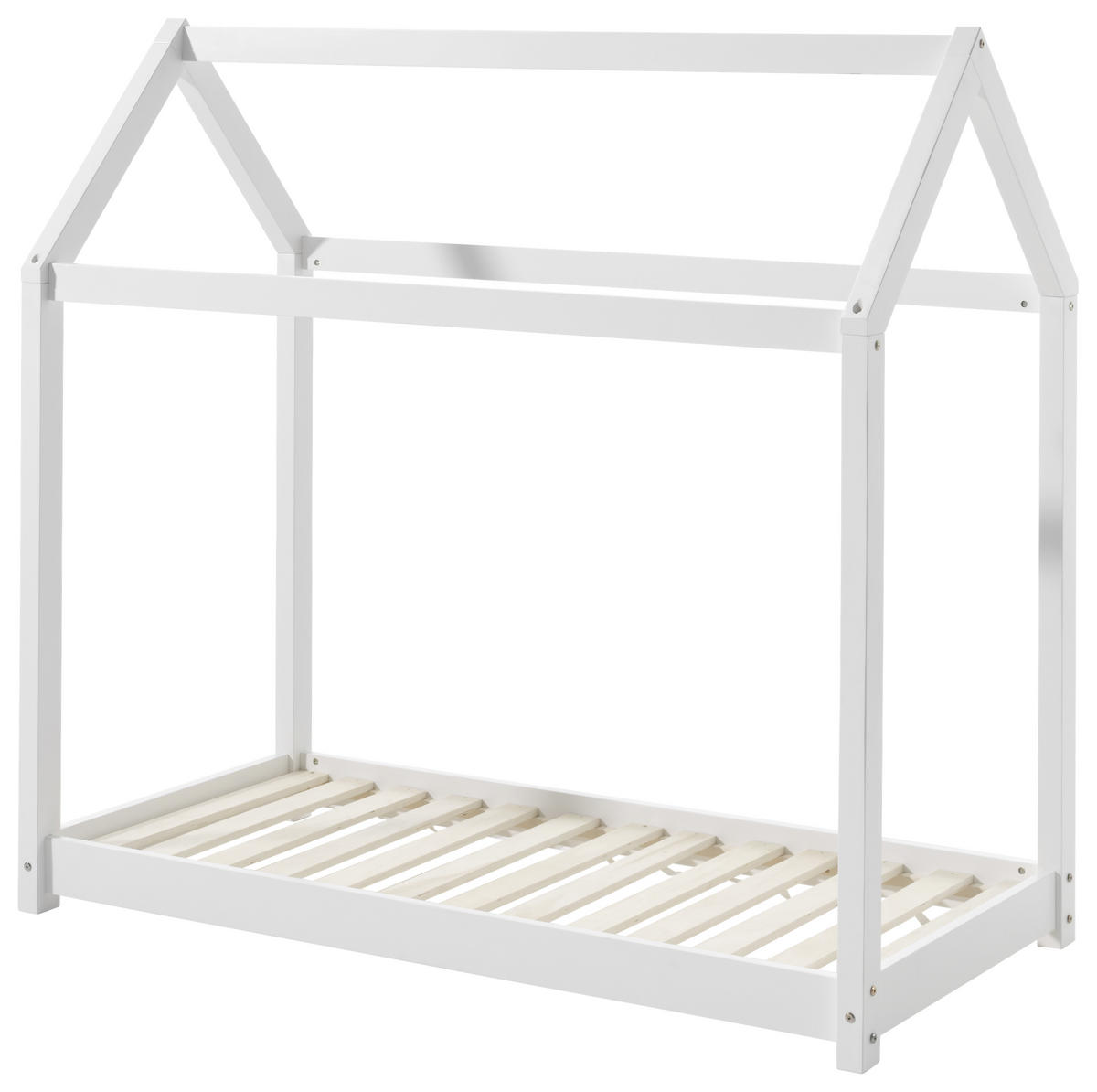 Montessori-Bett Lattenrost 70/140 cm  in Weiß  - Weiß, MODERN, Holz (70/140cm) - MID.YOU