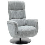 RELAXSESSEL Flachgewebe Relaxfunktion, Kopfteilverstellung, Fußteilverstellung, Rücken echt    - Edelstahlfarben/Grau, Design, Textil/Metall (71/112/83cm) - Dieter Knoll