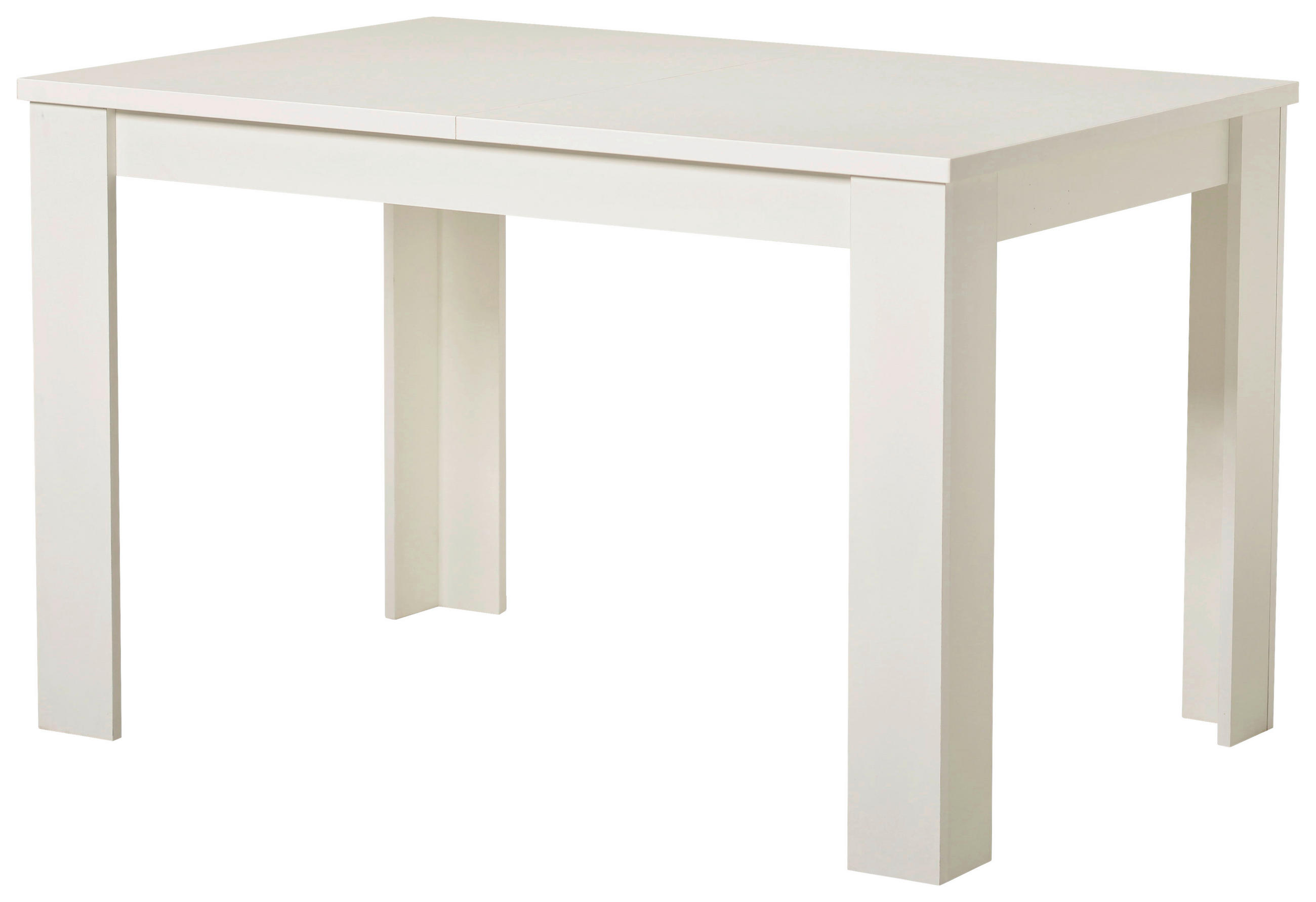 KIHÚZHATÓ ASZTAL - fehér, Basics, faalapú anyag (120-153/75/80cm) - Carryhome