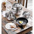 Kochtopfset - Klar/Edelstahlfarben, Basics, Glas/Kunststoff - Homeware