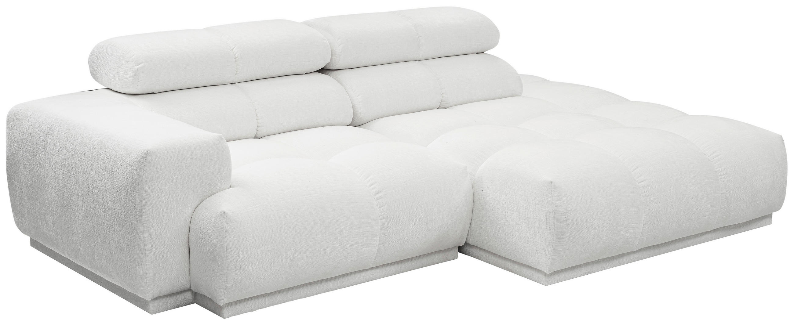 ECKSOFA Creme Flachgewebe  - Creme, MODERN, Textil (150/239cm) - MID.YOU
