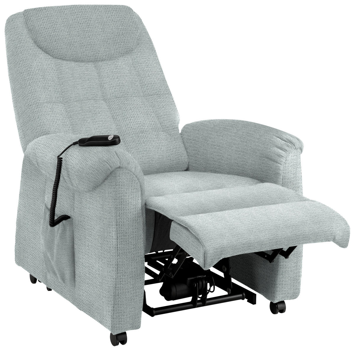 FERNSEHSESSEL  mit Relaxfunktion Mikrofaser Grau, Hellgrau  - Hellgrau/Schwarz, KONVENTIONELL, Kunststoff/Textil (83/113/92cm) - Xora