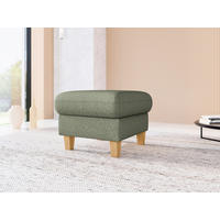 HOCKER Flachgewebe Olivgrün  - Eichefarben/Olivgrün, KONVENTIONELL, Holz/Textil (58/48/58cm) - Sit & More