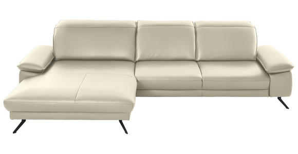 ECKSOFA  in Echtleder Naturfarben  193/328 cm  - Schwarz/Naturfarben, Design, Leder/Metall (193/328cm) - Dieter Knoll