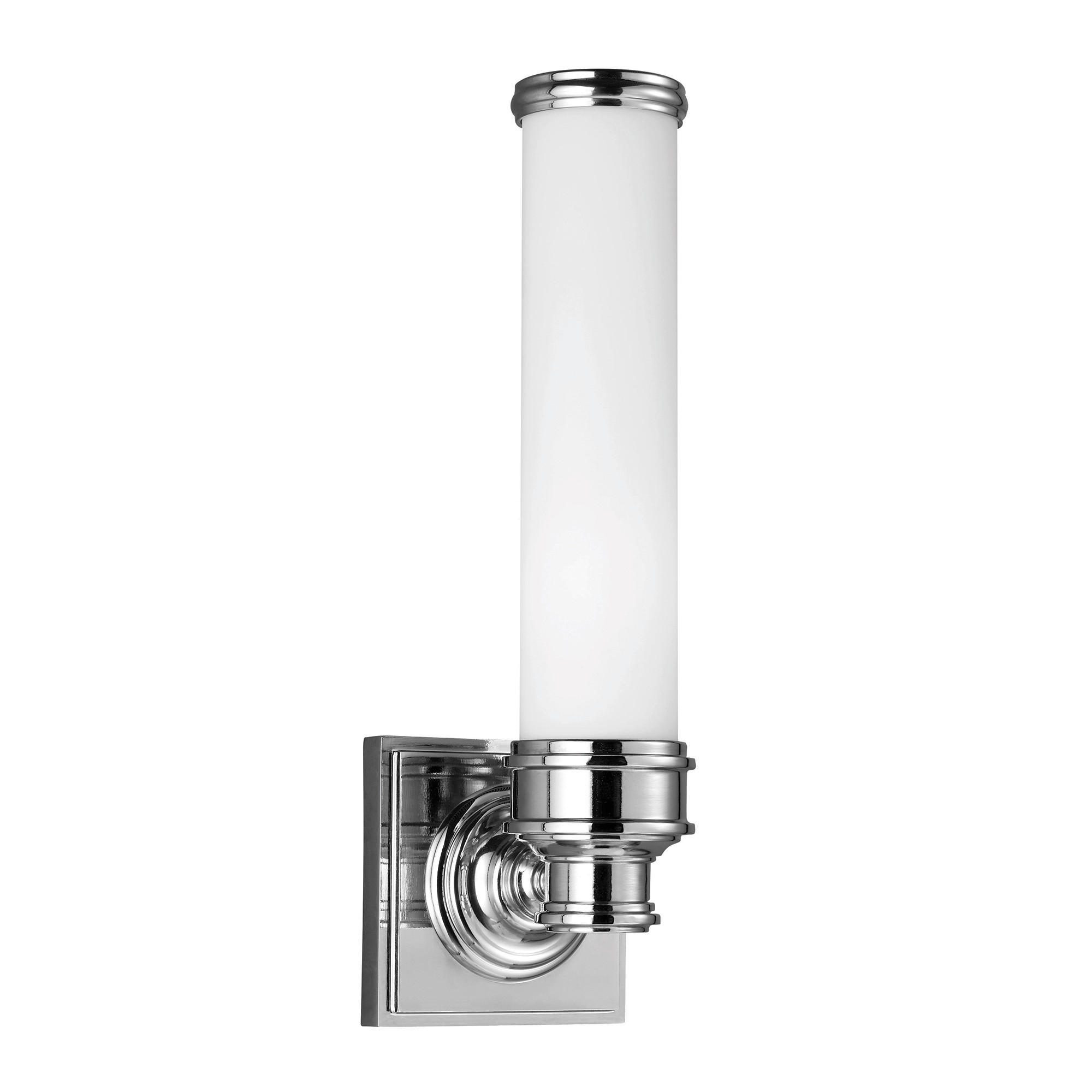 BADEZIMMER-WANDLEUCHTE Payne 12.7/36.8/12.1 cm  - Chromfarben, KONVENTIONELL, Glas/Metall (12.7/36.8/12.1cm) - Elstead Lighting