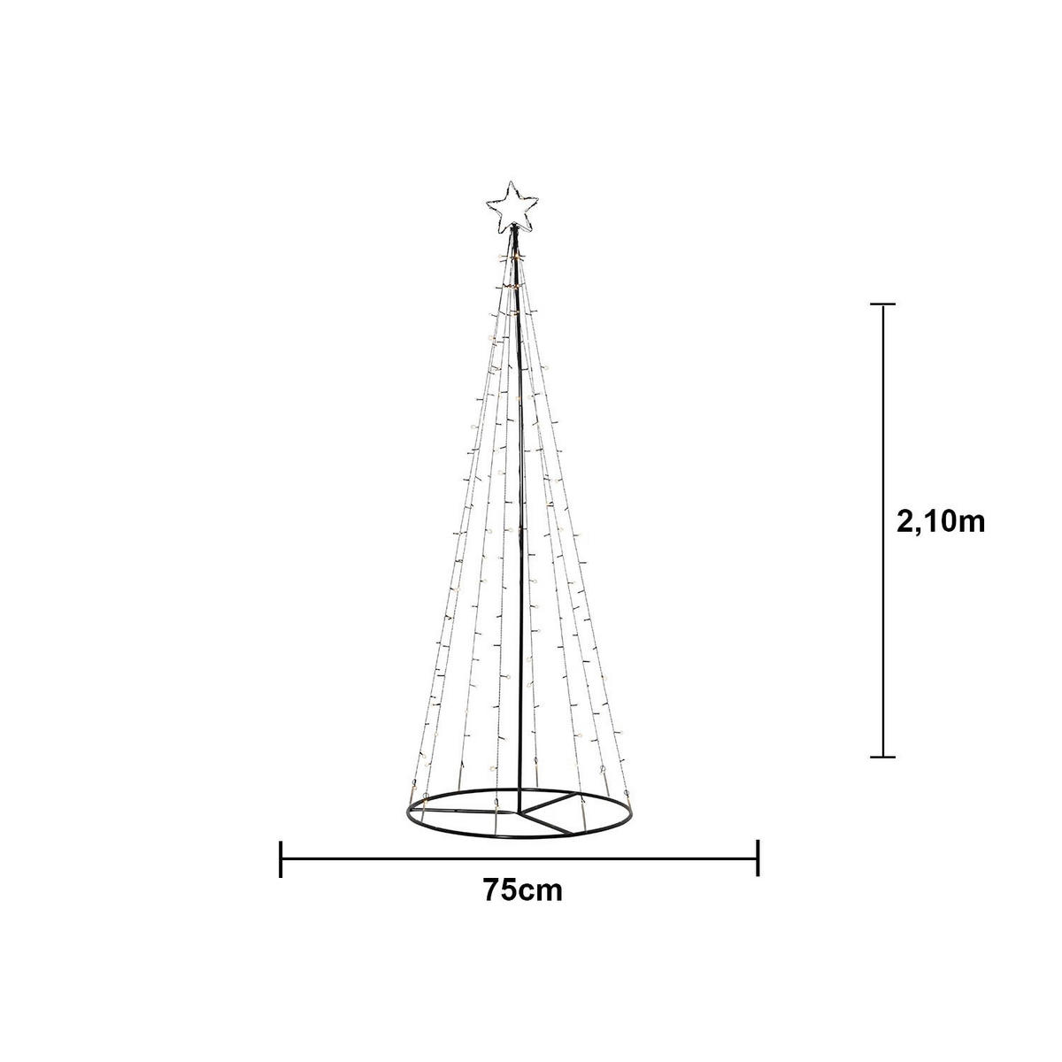 LICHTERKETTE  - Schwarz, Basics, Metall (75/210cm) - Eglo