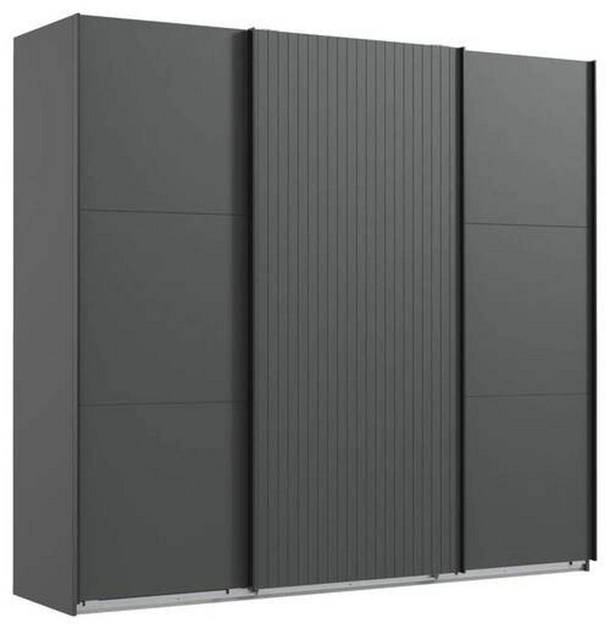 SCHWEBETÜRENSCHRANK in Graphitfarben  - Graphitfarben, Modern, Holzwerkstoff (250/216/65cm) - MID.YOU