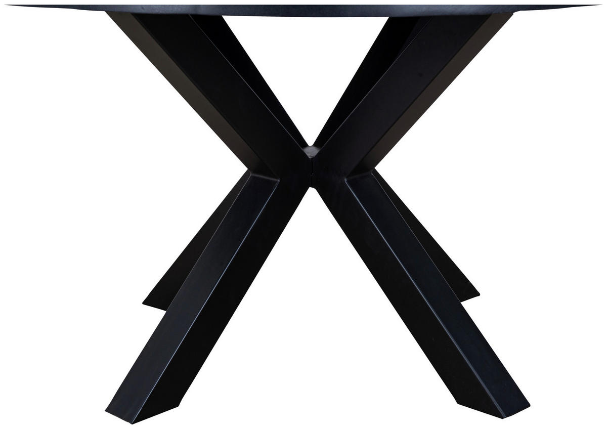 ESSTISCH in Holz, Metall 130/130/76 cm  - Schwarz, MODERN, Holz/Metall (130/130/76cm) - MID.YOU