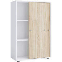 AKTENSCHRANK Weiß, Sonoma Eiche  - Weiß/Sonoma Eiche, Design, Holzwerkstoff (70/110/39cm) - MID.YOU