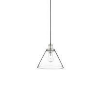 SVJETILJKA VISEĆA  29/28 cm      Pyramid Pendant  - srebrne boje/prozirno, Basics, staklo/metal (29/28cm)