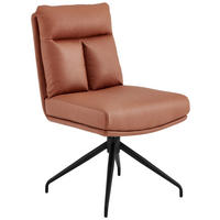 STUHL - Cognac/Schwarz, Design, Textil/Metall (51,5/89,5/65cm) - Novel