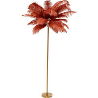 STEHLEUCHTE 65/165/65 cm  - Messingfarben/Rot, MODERN, Naturmaterialien/Metall (65/165/65cm) - Kare-Design