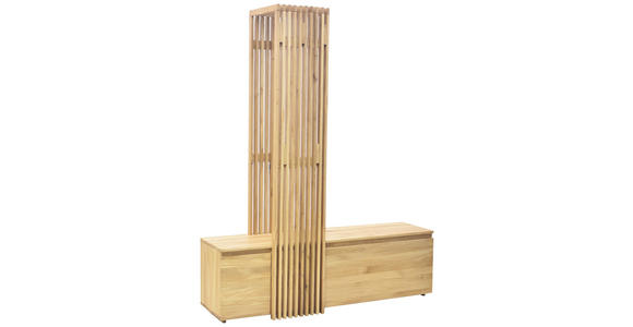 GARDEROBE in 157/195/51 cm - Eichefarben, Natur, Glas/Holz (157/195/51cm) - Linea Natura