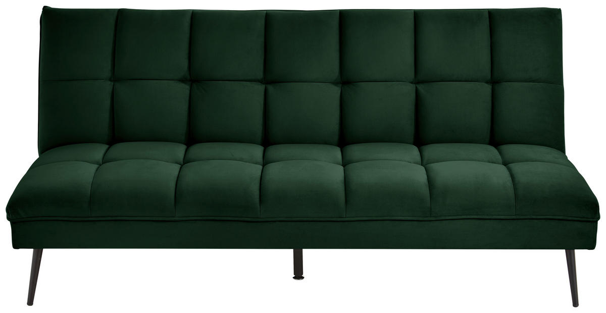 ZOFA S POSTELJNO FUNKCIJO,  temno zelena tekstil  - črna/temno zelena, Moderno, kovina/tekstil (178/84/98cm) - MID.YOU