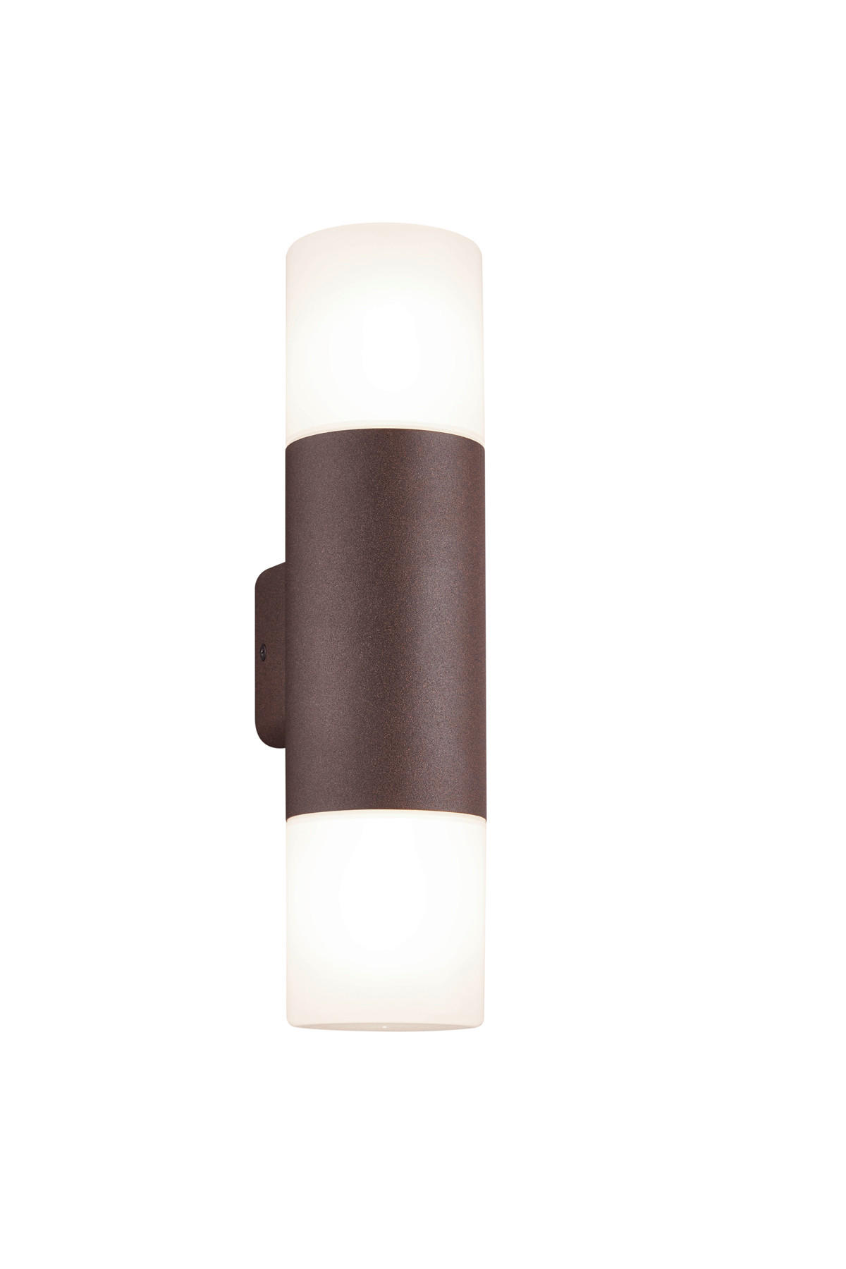 VÄGGLAMPA FÖR UTOMHUS - vit/rostfärgad, Klassisk, metall/plast (8,5/33cm) - Trio Leuchten