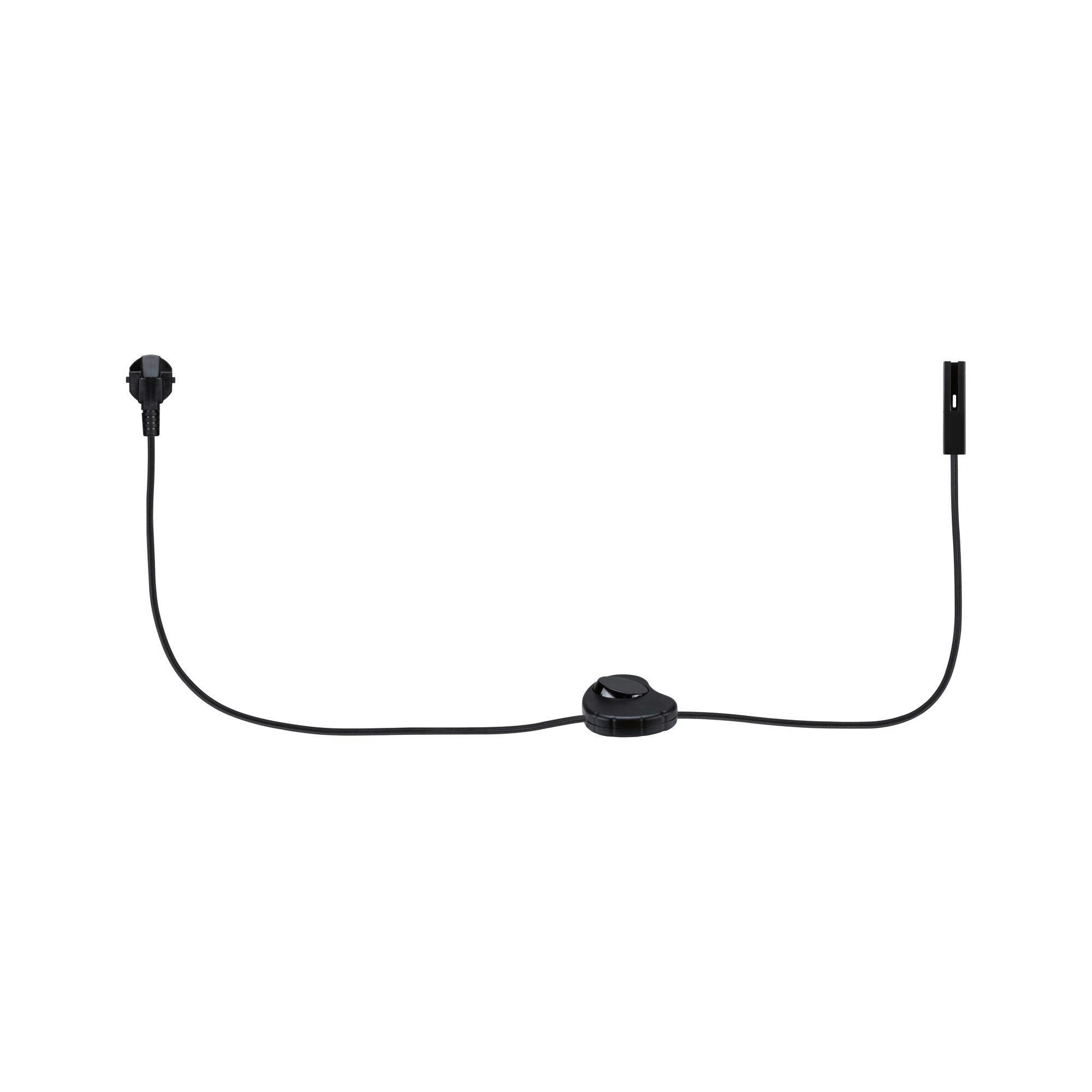 SCHIENENSYSTEM-EINSPEISER 200/1,8/1,8 cm   - Schwarz, Basics, Kunststoff (200/1,8/1,8cm) - Paulmann