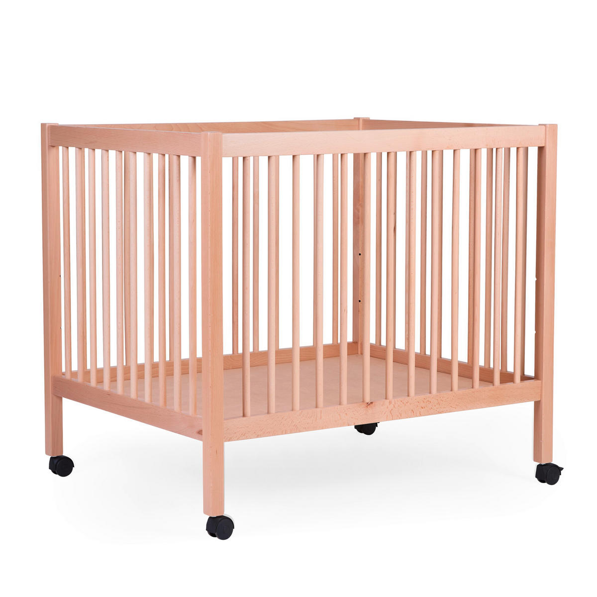 LAUFGITTER PA97NA Natur inkl. Rollen 98/78/82 cm  - Naturfarben, KONVENTIONELL, Holz/Kunststoff (98/78/82cm) - Childhome