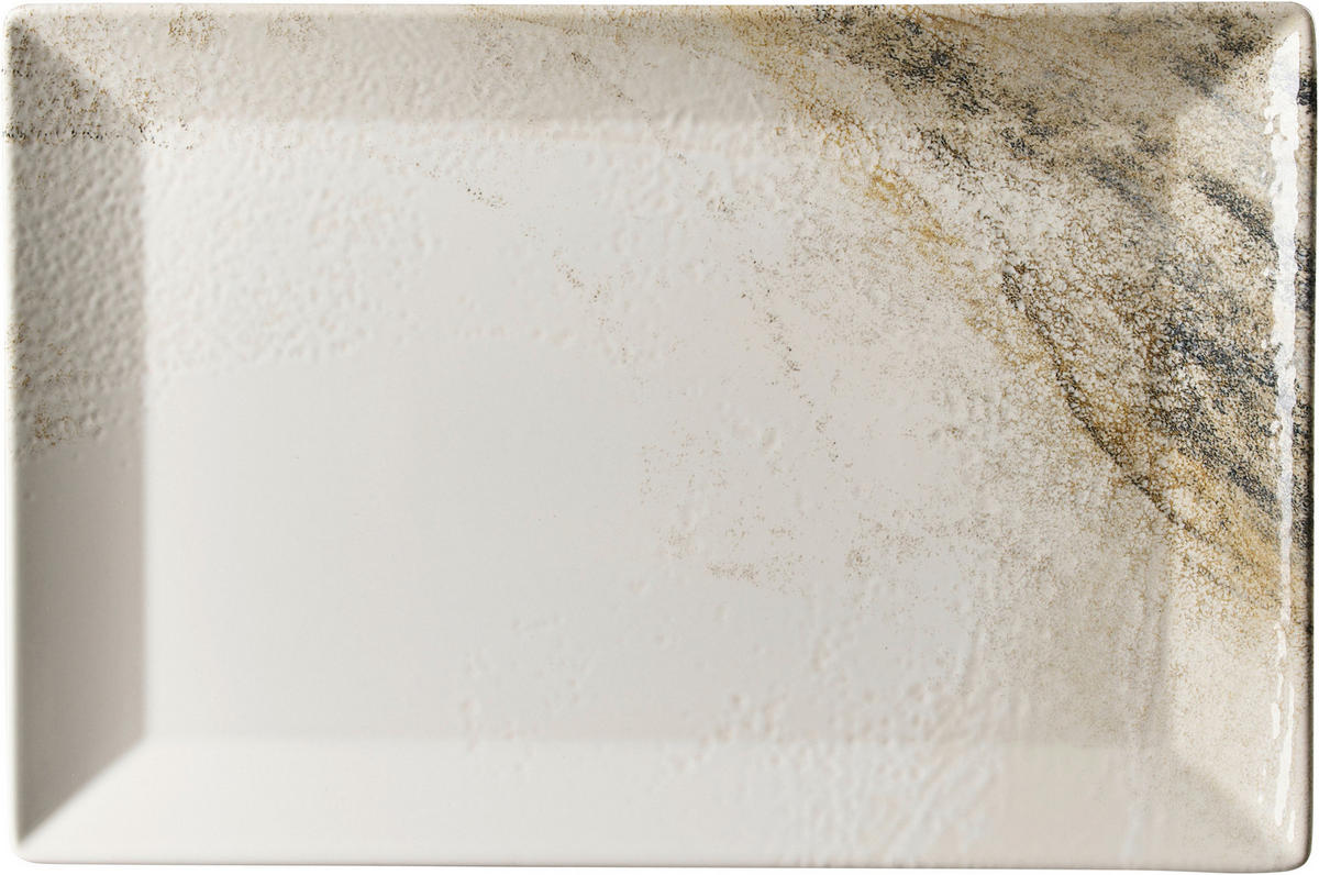 KROŽNIK - bela/bež, Basics, keramika (34/23/2,5cm) - Ritzenhoff Breker