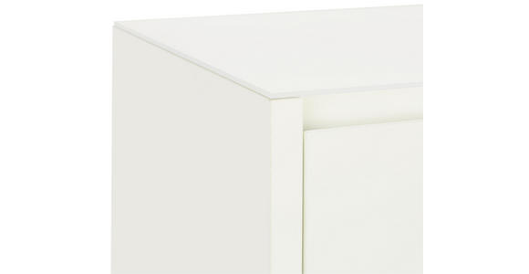 SCHUHSCHRANK 68/132,3/34 cm - Weiß, Design, Glas/Holzwerkstoff (68/132,3/34cm) - Voleo