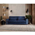 SCHLAFSOFA in Cord, Feincord Dunkelblau  - Schwarz/Dunkelblau, KONVENTIONELL, Kunststoff/Textil (240/83/116cm) - Carryhome