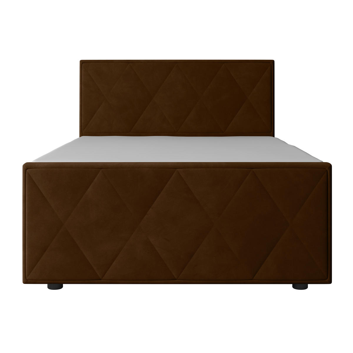 BOXSPRINGBETT 140/200 cm  in Braun  - Braun, MODERN, Holz/Kunststoff (140/200cm) - MID.YOU