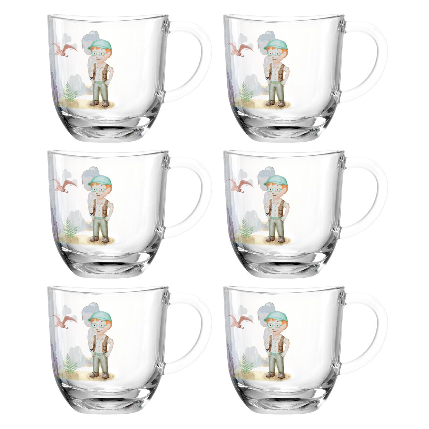 TASSENSET Bambini Aventura 6-teilig  - Trend, Glas (11,5/8,8/8,4cm) - Leonardo