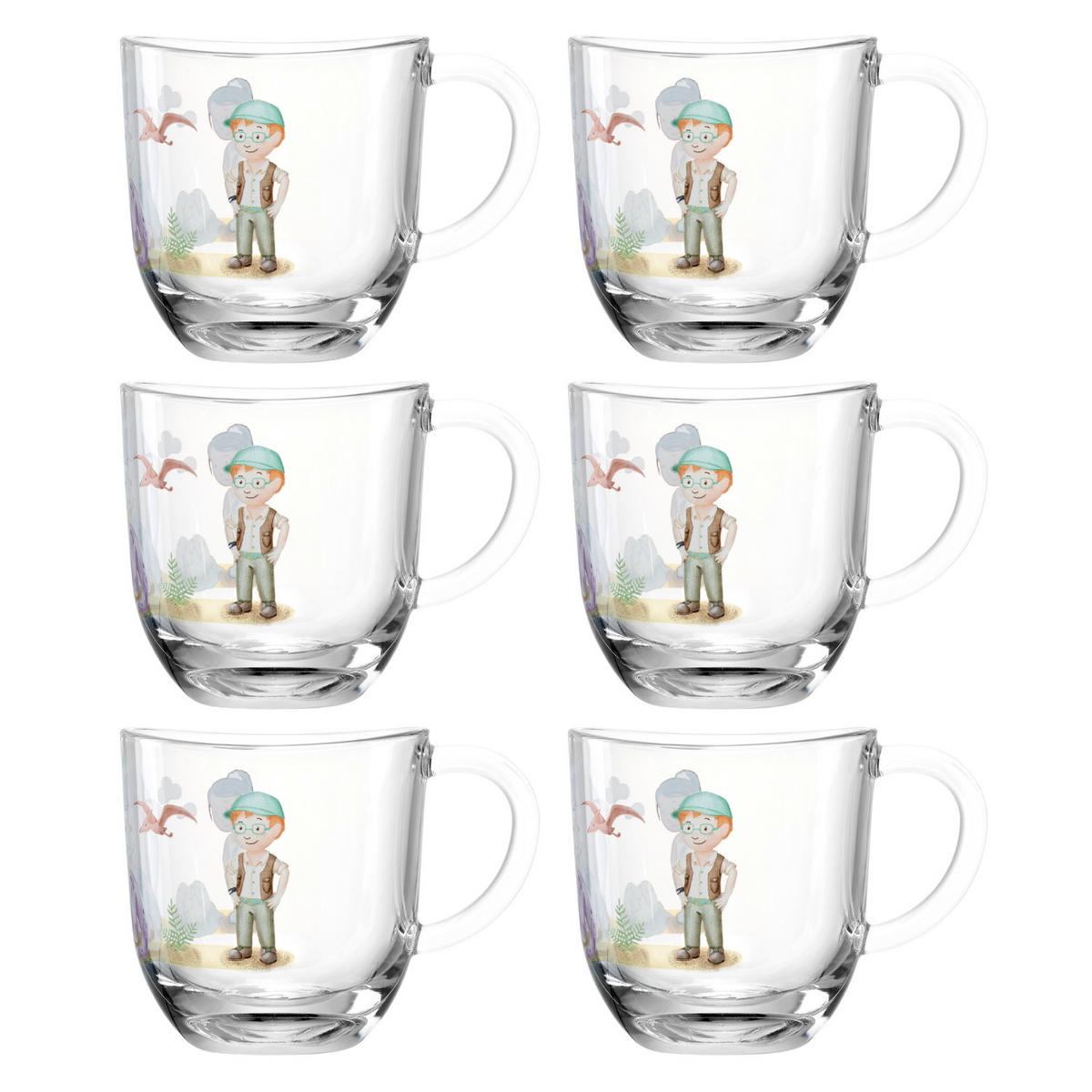 TASSENSET Bambini Aventura 6-teilig  - Trend, Glas (11,5/8,8/8,4cm) - Leonardo