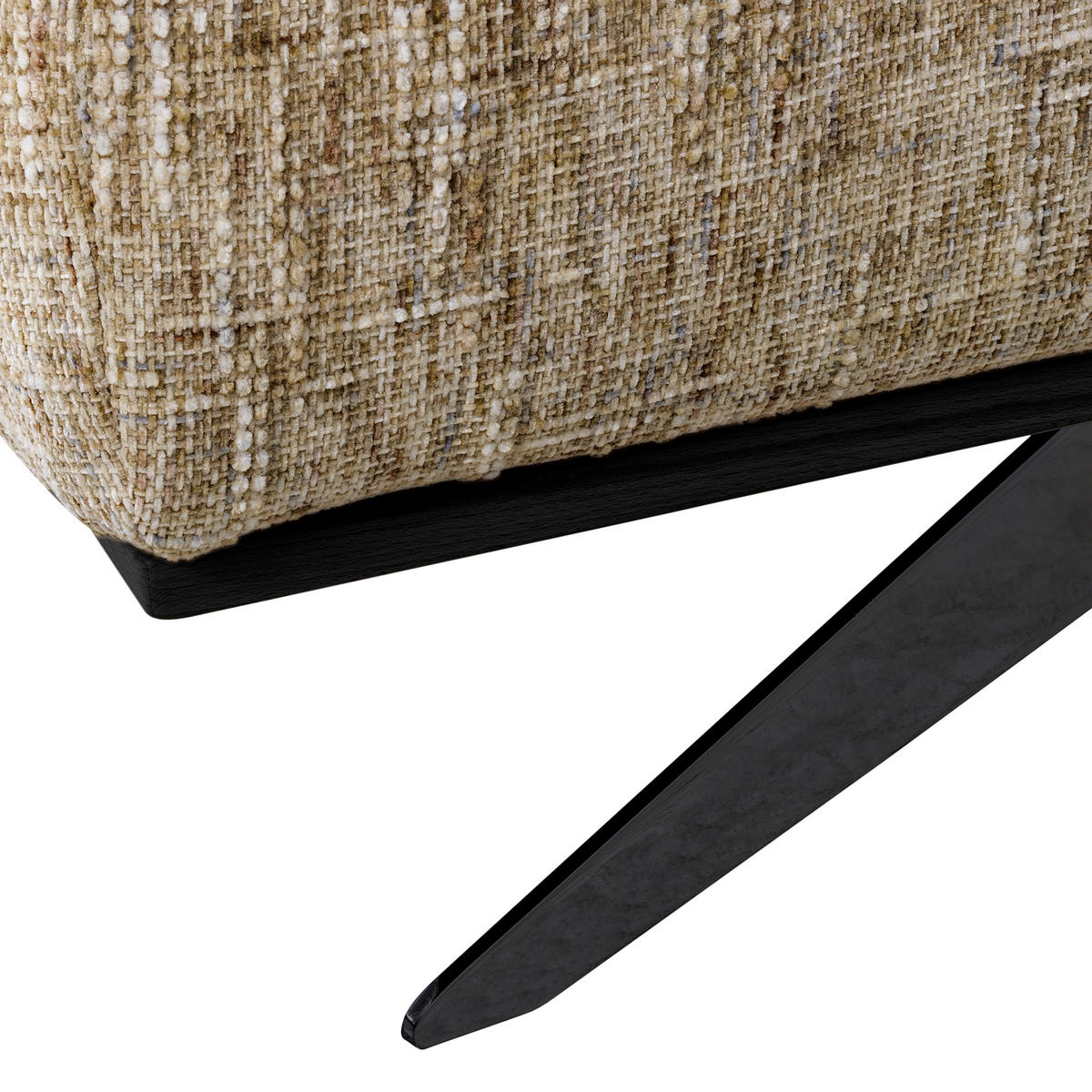 ECKSOFA Struktur Hellbraun  - Hellbraun/Schwarz, Design, Holz/Textil (295/187cm) - Livetastic