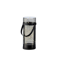 LED-LATERNE - Grau, MODERN, Kunststoff/Metall (10/34cm)