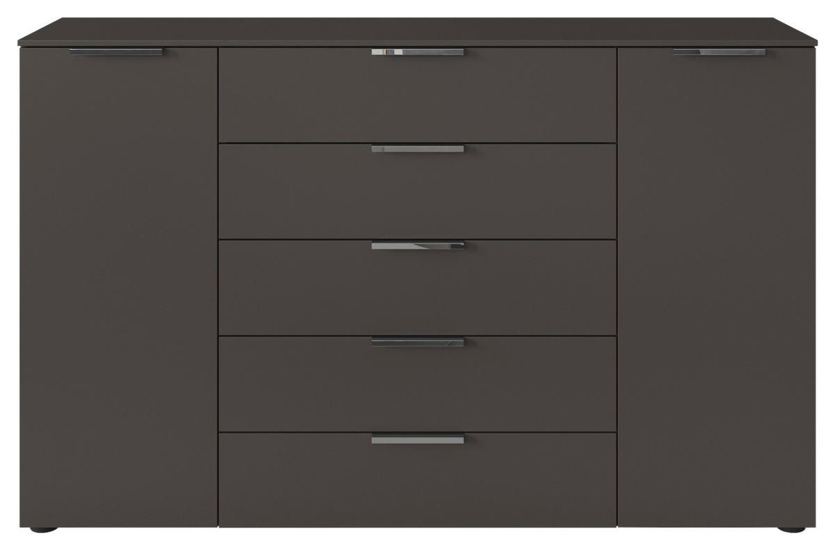 KOMMODE  in 160/100/42 cm  - Chromfarben/Graphitfarben, MODERN, Holzwerkstoff/Kunststoff (160/100/42cm) - Rauch Möbel