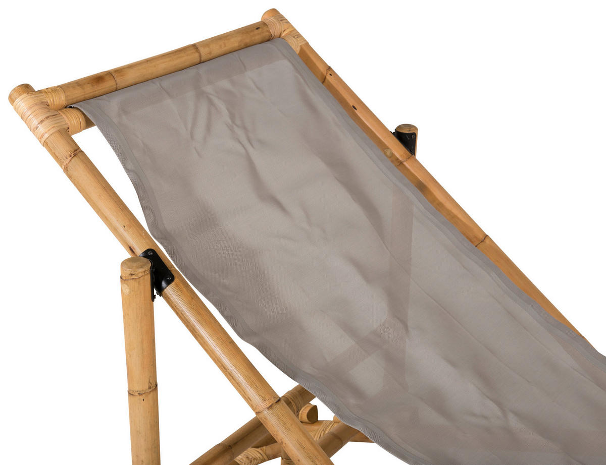 STRANDSESSEL 73/79/73 cm  - Grau, KONVENTIONELL, Holz/Textil (73/79/73cm) - Gardenson