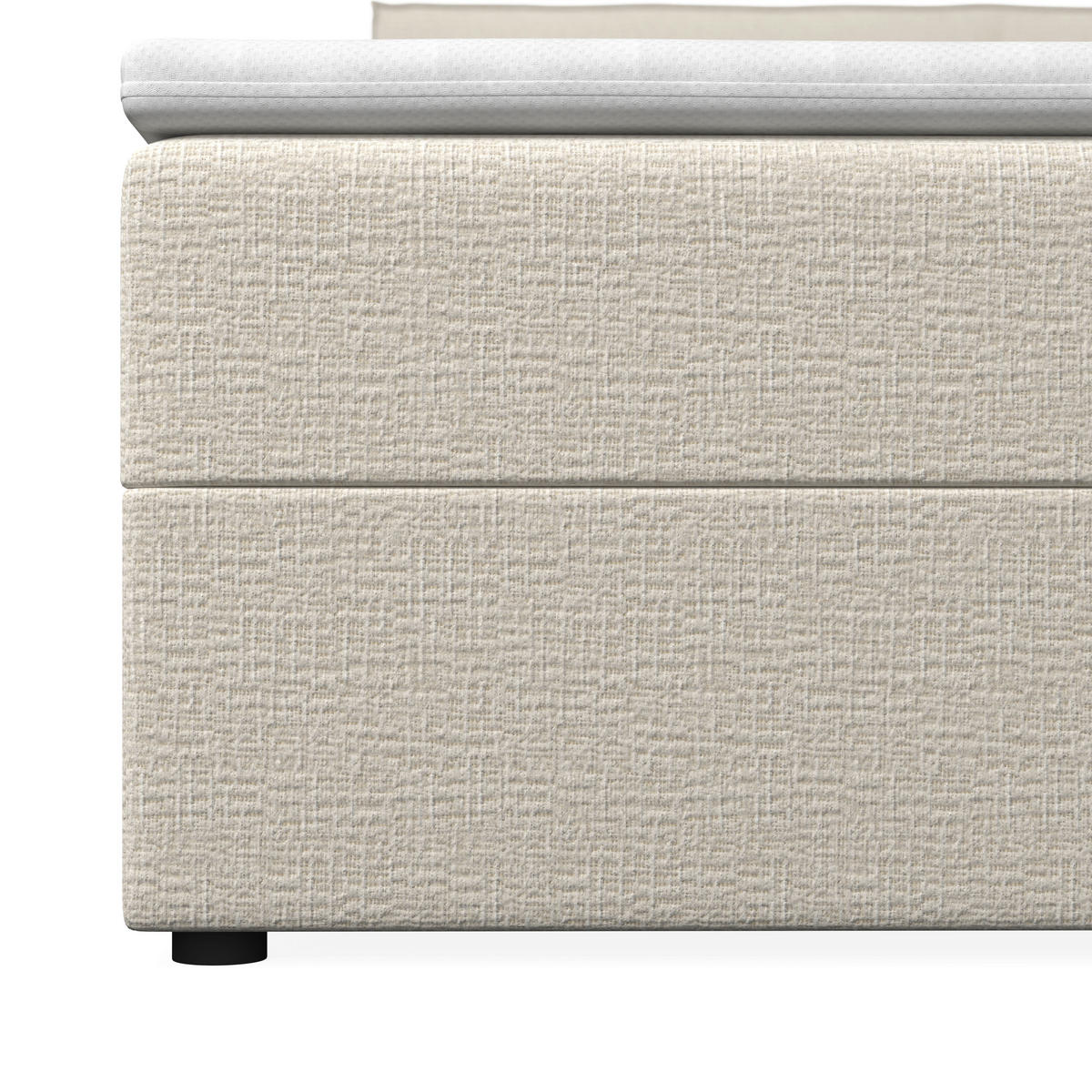 BOXSÄNG 180/200 cm  i cremefärgad  - svart/cremefärgad, Modern, trä/textil (180/200cm) - Visionight