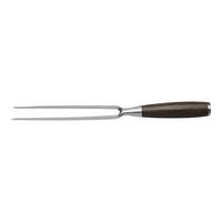 FLEISCHGABEL - Edelstahlfarben/Braun, Basics, Holz/Metall (37.5/7.5/3.5cm) - CHEF CUISINE