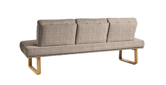 SITZBANK 224/92/78 cm in Orange, Eichefarben - Eichefarben/Orange, Design, Holz/Textil (224/92/78cm) - Dieter Knoll