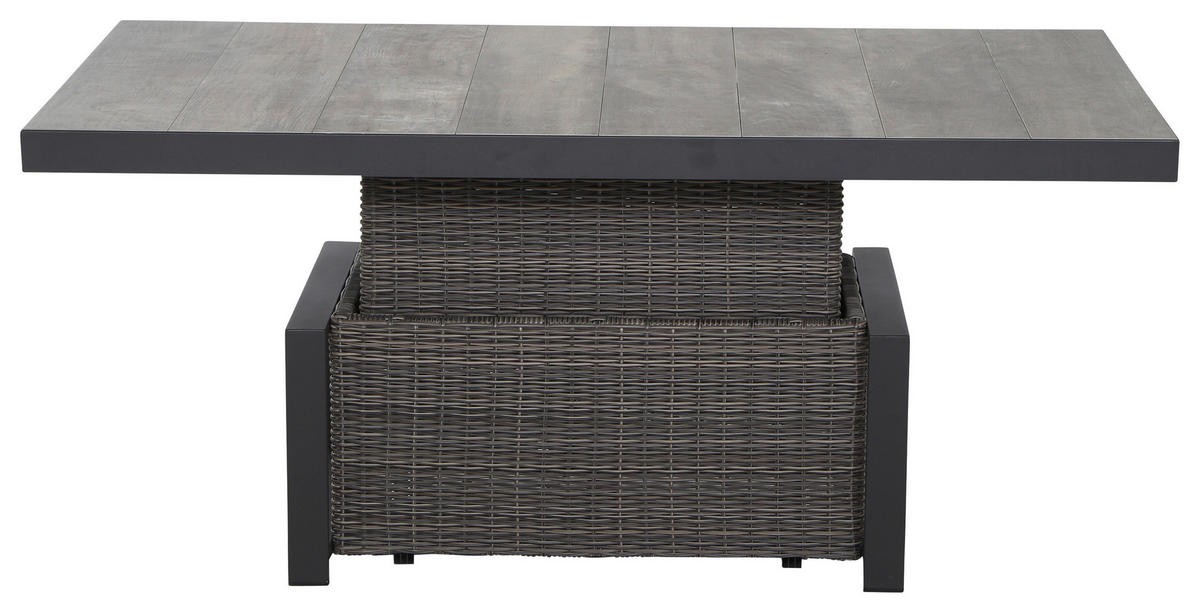 LOUNGEGARNITUR 4-teilig   72/103/160 cm Aluminium  - Grau, Basics, Keramik/Kunststoff (72/103/160cm) - Siena Garden