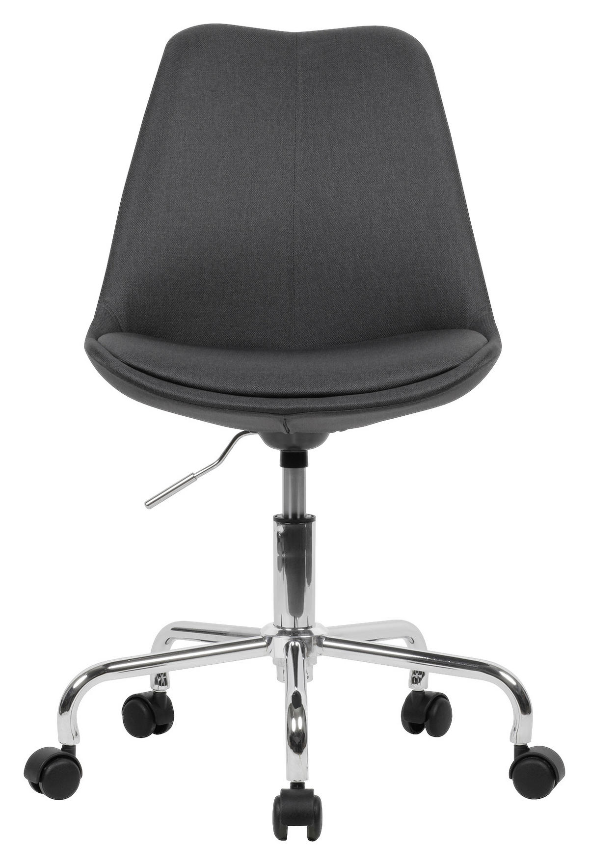 OTOČNÁ ŽIDLE, tkaná látka, černá - barvy stříbra/černá, Moderní, kov/textil (65/84/65cm) - MID.YOU