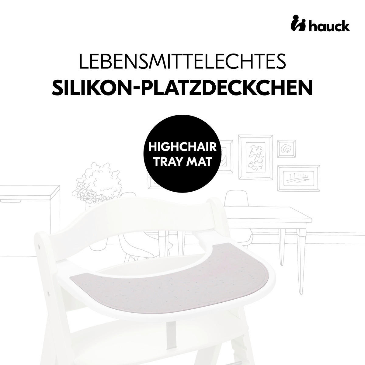 ESS- UND SPIELBRETT Highchair Tray Mat  - Beige, Basics, Kunststoff (28/0,5/42,5cm) - Hauck