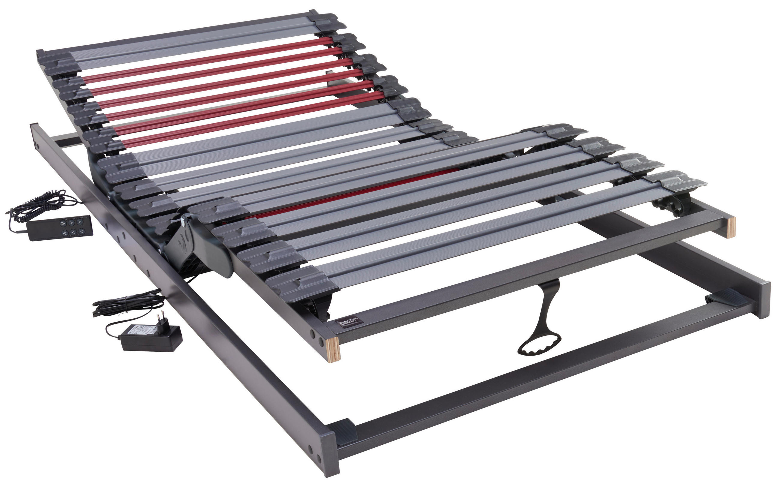 LATTENROST 90/200 cm Kopfteil, Fußteil verstellbar,  - Schieferfarben/Anthrazit, Basics, Holz/Kunststoff (90/200cm) - Dieter Knoll