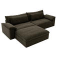 ECKSOFA  in Webstoff Schwarz  198/306 cm  - Schwarz, MODERN, Kunststoff/Textil (198/306cm) - Carryhome