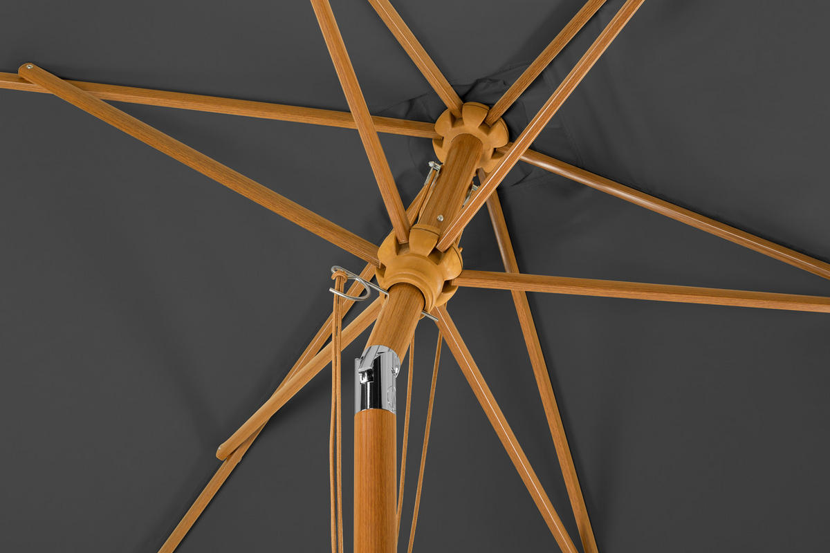 SONNENSCHIRM 300 cm Anthrazit  - Anthrazit/Buchefarben, Basics, Textil/Metall (200/261/300cm) - Schneider