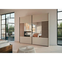 SCHWEBETÜRENSCHRANK 226/210/62 cm 2-türig Champagner, Eiche dunkel  - Eiche dunkel/Champagner, MODERN, Holzwerkstoff/Metall (226/210/62cm) - Rauch Möbel