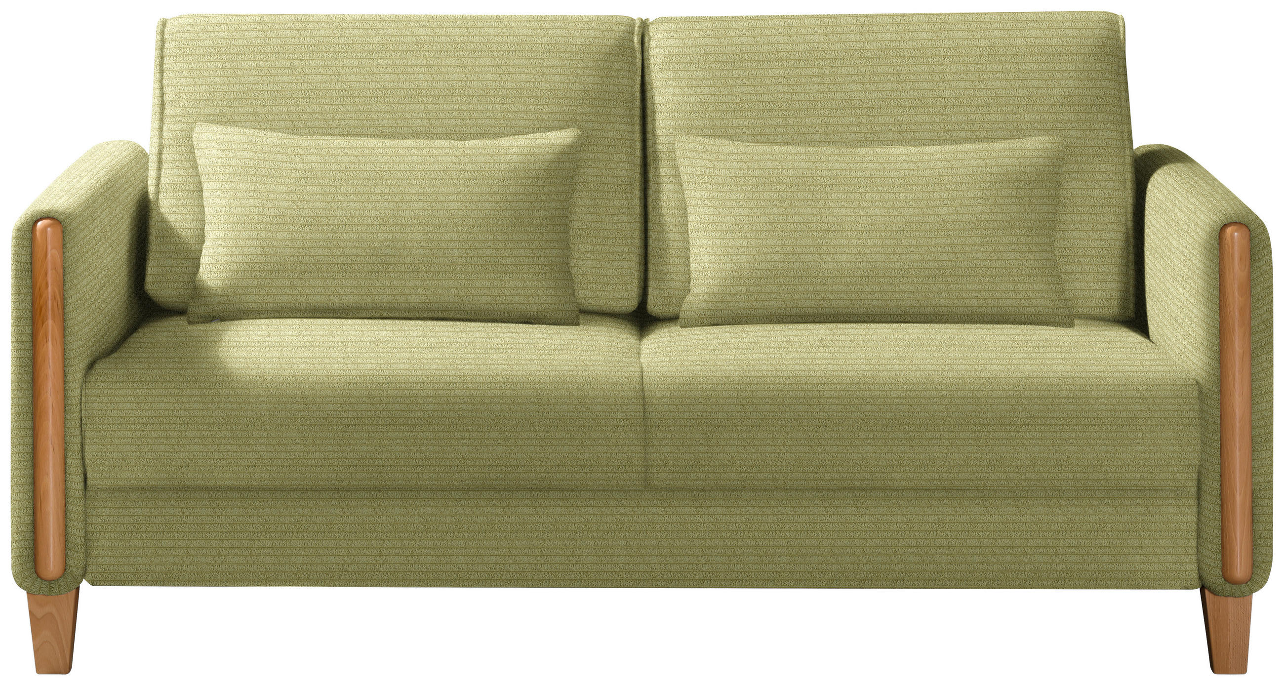 SCHLAFSOFA in Cord Hellgrün, Buchefarben  - Buchefarben/Hellgrün, Design, Holz/Textil (174/88/104cm) - Niels Andersson