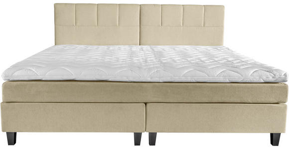 BOXSPRINGBETT 240/200 cm  in Creme  - Wengefarben/Creme, Trend, Holz/Textil (240/200cm) - Esposa