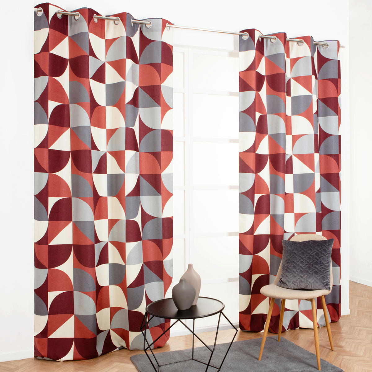 FERTIGVORHANG  blickdicht   140/280 cm  - Terracotta, Basics, Textil (140/280cm)